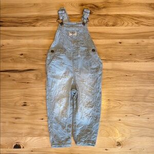 OshKosh B'gosh Light Blue & Floral Overalls